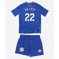 Echipament fotbal Leicester City Oliver Skipp #22 Tricou Acasa 2024-25 pentru copii maneca scurta (+ Pantaloni scurti)